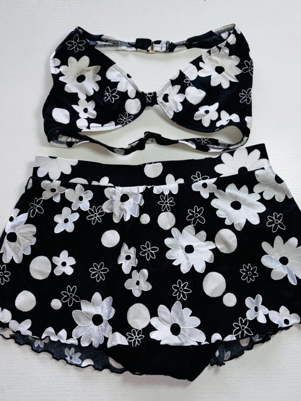 2 Piece Bikini Top-Skirt Bottom Swimsuit